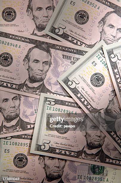 financial series - five dollar stock pictures, royalty-free photos & images