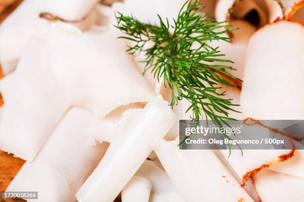 close-up of food on table - lard stock pictures, royalty-free photos & images