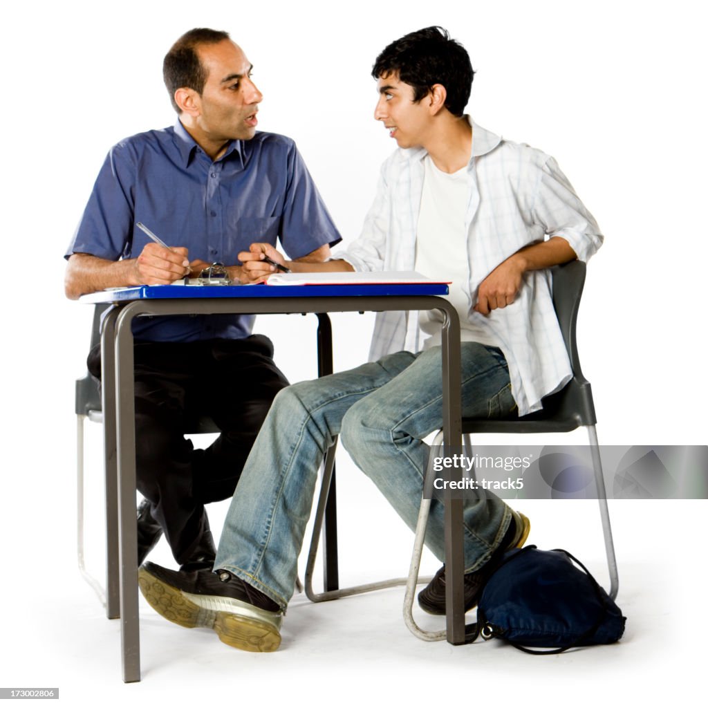 Adolescente estudantes: tutorial com professor