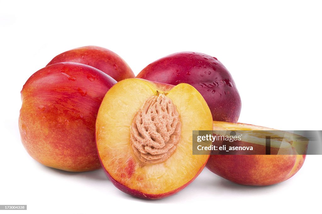 Nectarine isolated on white