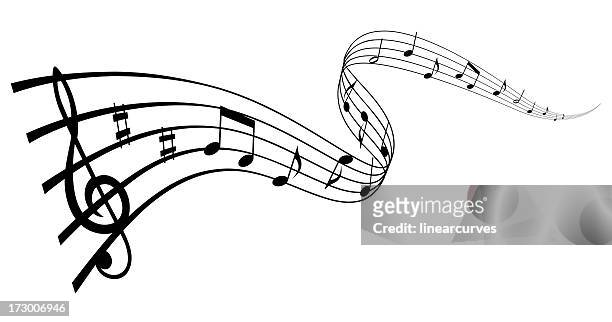 musical wave - sheet music stock pictures, royalty-free photos & images