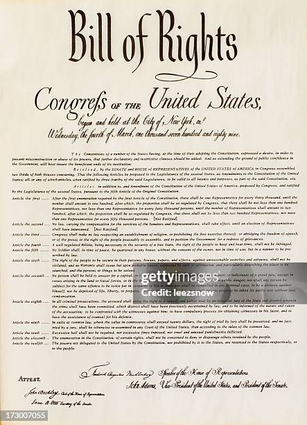 bill of rights-isoliert - us constitution stock-fotos und bilder