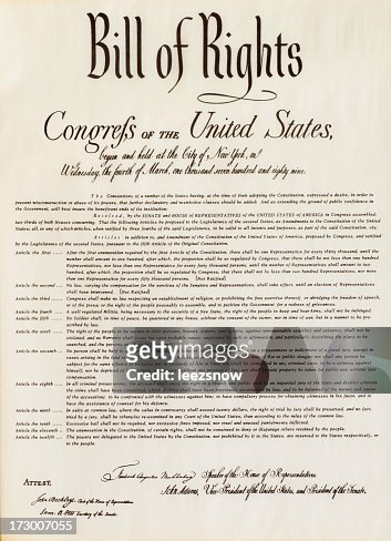 Bill of Rights Document Replica
