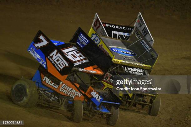 Tyler 'Sunshine' Courtney Clauson-Marshall Racing races Justin Peck Buch Motorsports and Kyle Larson Paul Silva Motorsports Chevrolet in the fast...