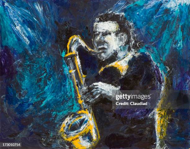 blues - blues man stock illustrations