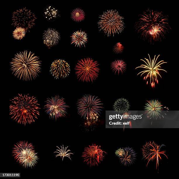 fireworks group - fireworks stock pictures, royalty-free photos & images