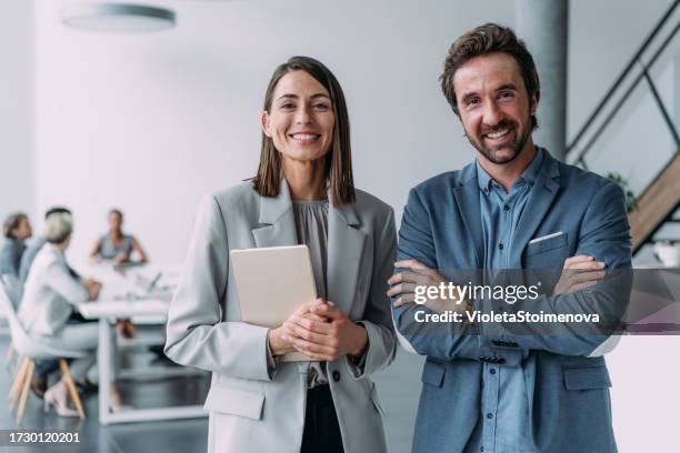 business people in the office. - portrait business partners stock pictures, royalty-free photos & images