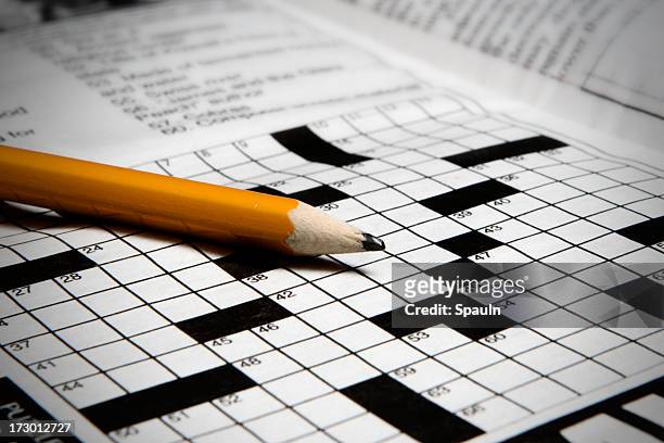 crossword puzzle - word puzzle stock pictures, royalty-free photos & images