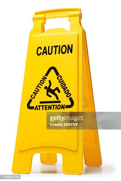 slippery when wet - trip hazard stock pictures, royalty-free photos & images