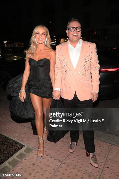 Amanda Holden and Alan Carr seen attending the Attitude Awards 2023 at The Roundhouse on October 11, 2023 in London, England.