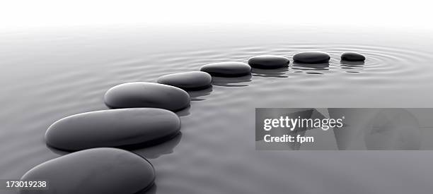 kiesel in wasser ich - stepping stone stock-fotos und bilder