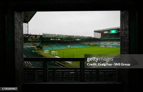 General view of Celtic Park before a cinch Premiership match between Celtic and Kilmarnock at Celtic Park, on October 07 in Glasgow, Scotland.