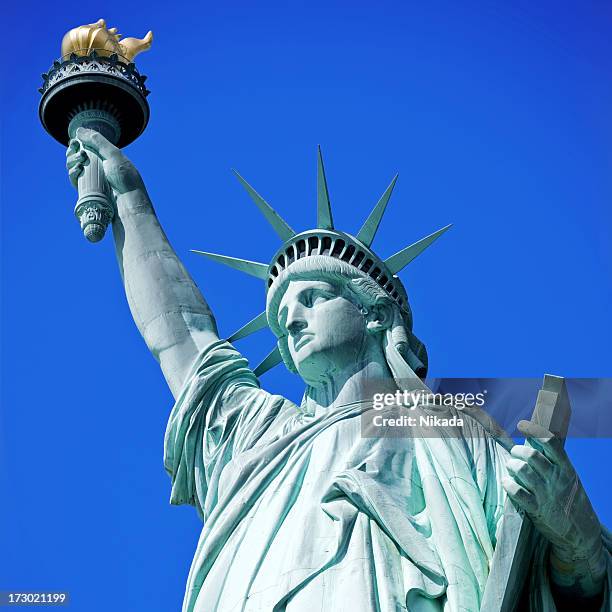 estátua da liberdade - statue of liberty new york city - fotografias e filmes do acervo
