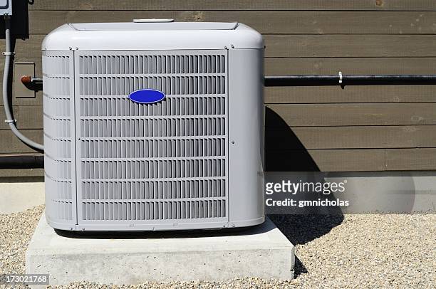 an hvac on the exterior of a building - air conditioning stock pictures, royalty-free photos & images