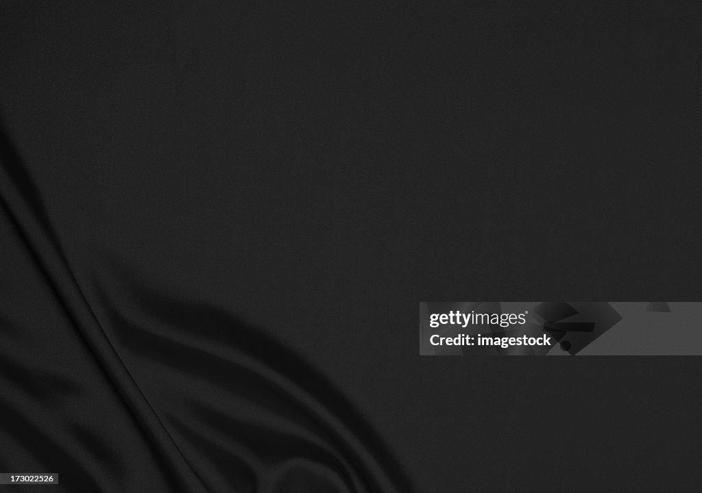 Black satin fabric