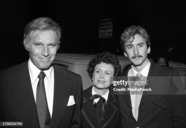 Charlton Heston and wife Lydia with son Fraser Clarke Heston Circa 1980's