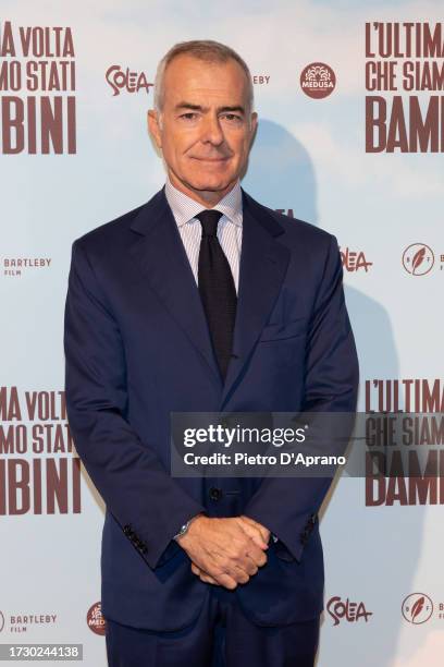 Giampaolo Letta attends the "L'Ultima Volta Che Siamo Stati Bambini" photocall on October 11, 2023 in Milan, Italy.