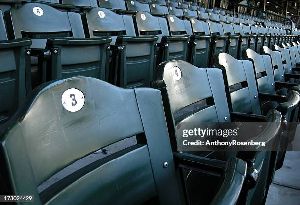 stadio sezione e di riga - baseball stadium seats foto e immagini stock
