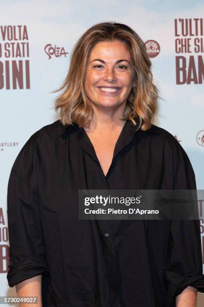 Vanessa Incontrada attends the "L'Ultima Volta Che Siamo Stati Bambini" photocall on October 11, 2023 in Milan, Italy.