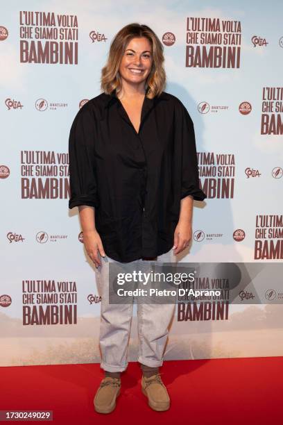 Vanessa Incontrada attends the "L'Ultima Volta Che Siamo Stati Bambini" photocall on October 11, 2023 in Milan, Italy.