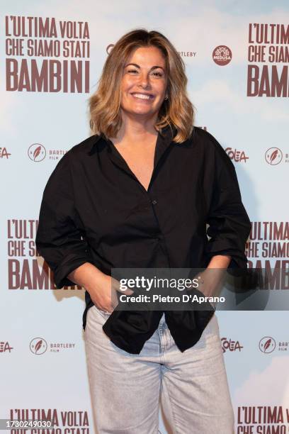 Vanessa Incontrada attends the "L'Ultima Volta Che Siamo Stati Bambini" photocall on October 11, 2023 in Milan, Italy.