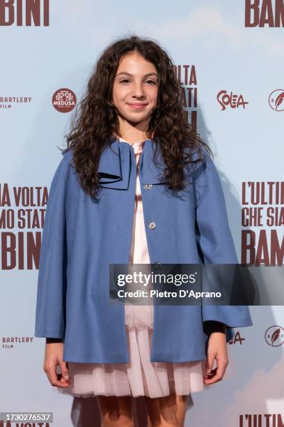 Carlotta De Leonardis attends the "L'Ultima Volta Che Siamo Stati Bambini" photocall on October 11, 2023 in Milan, Italy.