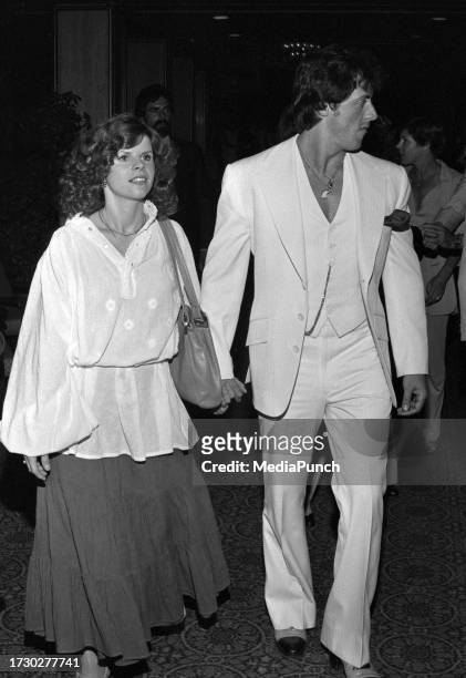 Sylvester Stallone and wife Sasha Czack Circa 1980's .