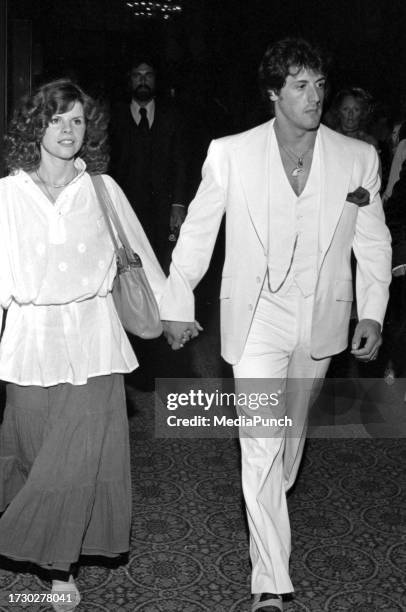 Sylvester Stallone and wife Sasha Czack Circa 1980's .