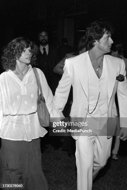 Sylvester Stallone and wife Sasha Czack Circa 1980's .