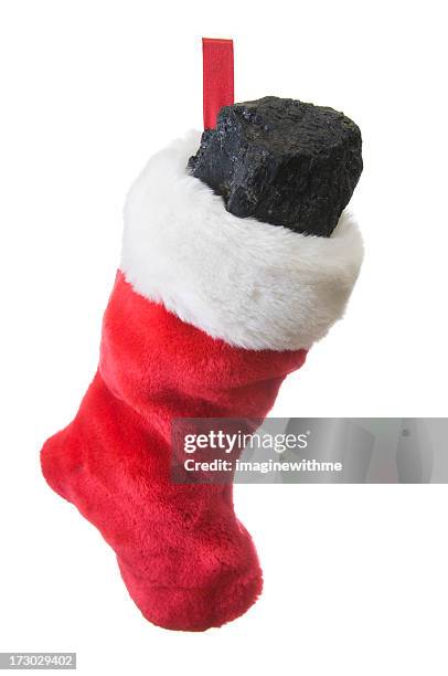 what's in your stocking? - red stockings stock pictures, royalty-free photos & images