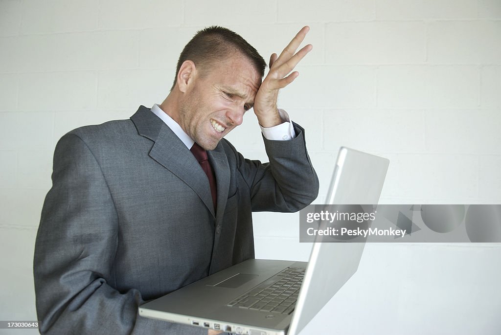 Hello Smacking Computer Meme Disappointed Businessman Smacking His Head After Computer Mistake High ...