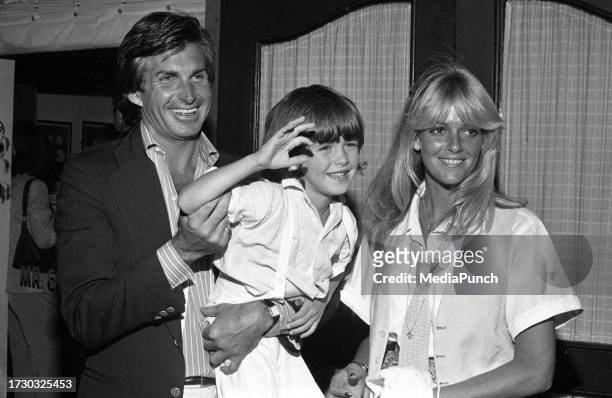 George Hamilton with Liz Treadwell and son Ashley Hamilton Circa 1980's