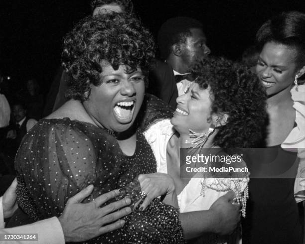 Jennifer Holliday and Debbie Allen at the "Dreamgirls" opening night afterparty. Taken in Los Angeles at the Shubert Theater in Century City on March...