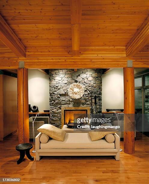 living room of luxury estate home - feng shui house stock pictures, royalty-free photos & images