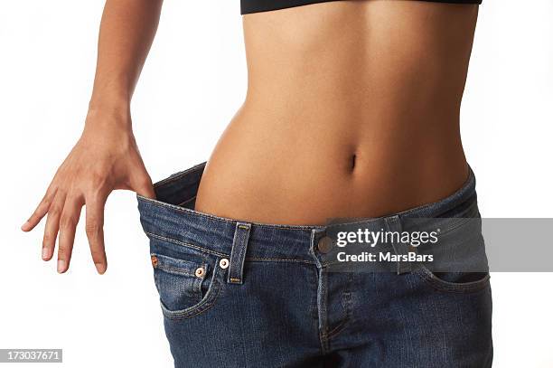 before and after losing weight - woman waist up isolated stock pictures, royalty-free photos & images