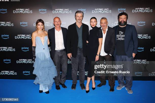 Carlotta Antonelli, Gian Marco Tognazzi, Kim Rossi Stuart, Anna Foglietta, director Gianluca Maria Tavarelli and Leonardo Lidi attend the "Everyone...