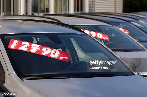 used cars for sale - car sale stockfoto's en -beelden
