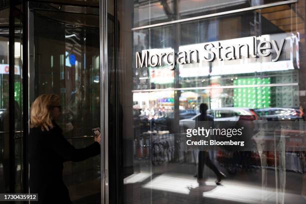The Morgan Stanley headquarters in New York, US, on Wednesday, Sept. 27, 2023. Morgan Stanley is scheduled to release earnings figures on October 18....