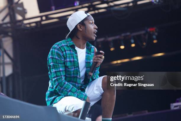 Rocky performs on stage on Day 4 of Hove Festival 2013 on July 5, 2013 in Arendal, Norway.