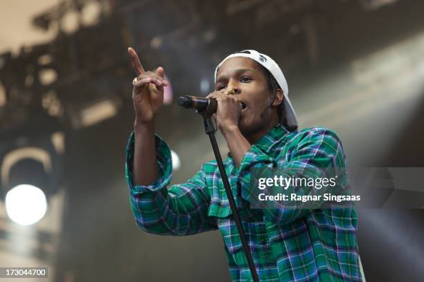 Rocky performs on stage on Day 4 of Hove Festival 2013 on July 5, 2013 in Arendal, Norway.