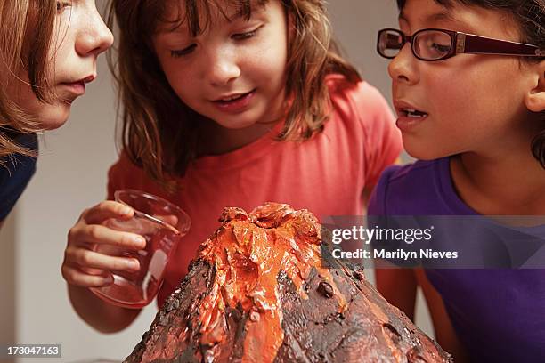 volcano school project - science fair volcano stock pictures, royalty-free photos & images