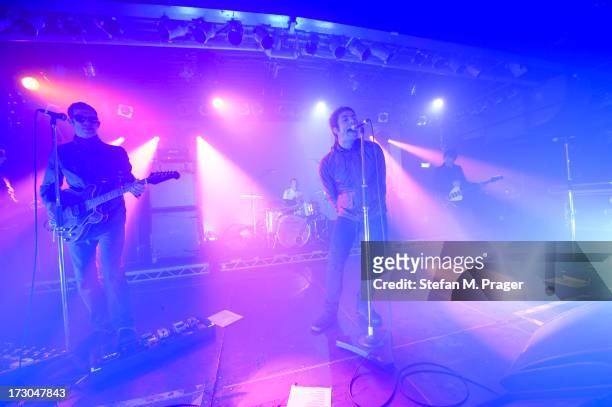 Andy Bell, Chris Sharrock, Liam Gallagher and Gem Archer of Beady Eye perform at Backstage Werk on July 5, 2013 in Munich, Germany.