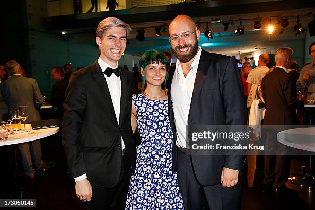Timon Schaeppi, Ines Schiller and Jakob Lass attend the Munich Film Festival 2013 - 'Foerderpreis Neues Deutsches Kino' at BMW Museum on July 05,...