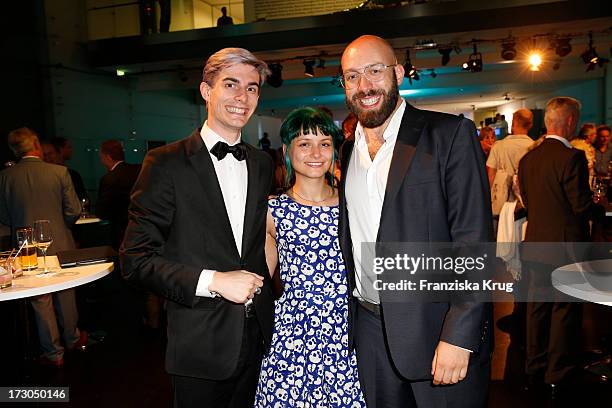Timon Schaeppi, Ines Schiller and Jakob Lass attend the Munich Film Festival 2013 - 'Foerderpreis Neues Deutsches Kino' at BMW Museum on July 05,...