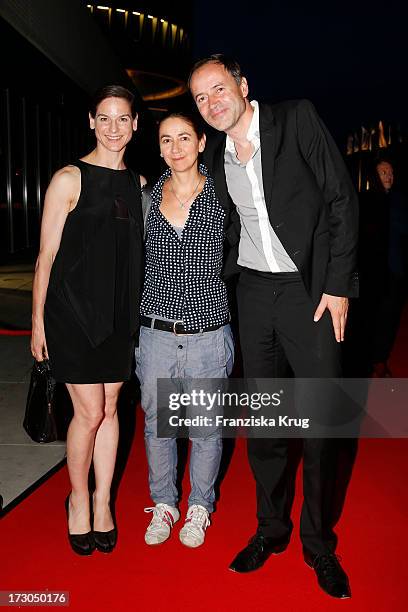 Bibiana Beglau, Angelina Maccarone and Gerhard Meixner attend the Munich Film Festival 2013 - 'Foerderpreis Neues Deutsches Kino' at BMW Museum on...