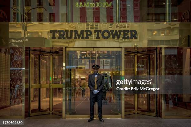 Main entrance to the Trump Tower building in Manhattan.