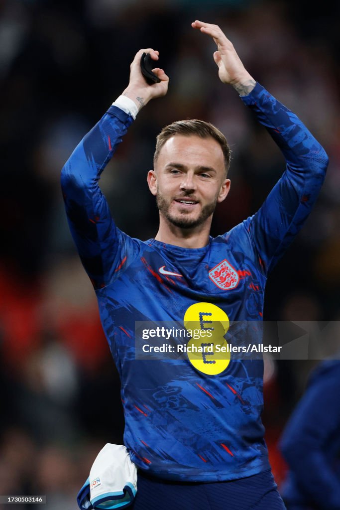 James Maddison of England applauds the fans after the UEFA EURO 2025
