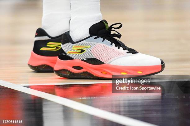 Los Angeles Clippers Guard Terance Mann Sketchers sneakers during a NBA exhibition game between the Denver Nuggets and the Los Angeles Clippers on...