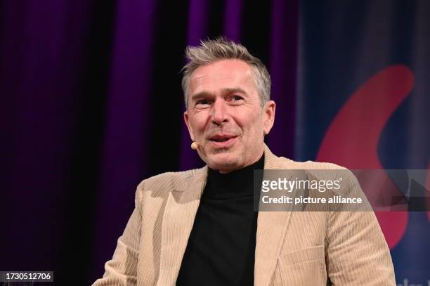 October 2023, North Rhine-Westphalia, Cologne: Author Dirk Steffens reads at Lit.Cologne special, the international literature festival Photo: Horst...