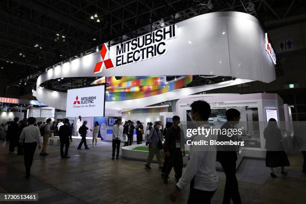 The Mitsubishi Electric Corp. Booth at the Combined Exhibition of Advanced Technologies in Chiba, Japan, on Tuesday, Oct. 17, 2023. Ceatec, the...